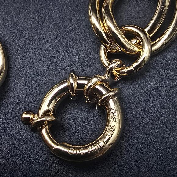 OTC 18K Bronze Gold Plated Double Link Bracelet In Box - Picture 5 of 10